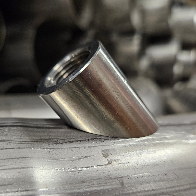 Tuerca lambda curva M18x1,5 Acero inoxidable (45°)