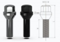 Tornillo de rueda v2 Negro M12x1,25