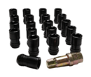 Kit tuercas de rueda con casquillo de bloqueo Negro M12x1,25