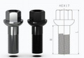 Tornillo de rueda Negro M12x1,25