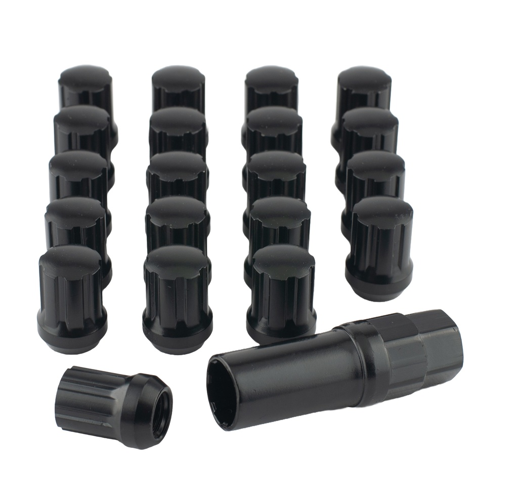 Kit de tuercas de rueda de modelo con bloqueo Negra M12x1,25