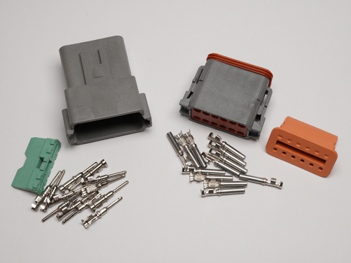 Conector 12-pin DT Serie Masculino + Femenino
