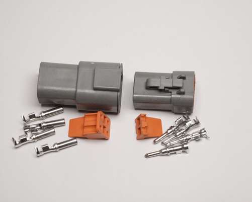 Conector 4-pin DTP Serie Masculino + Femenino