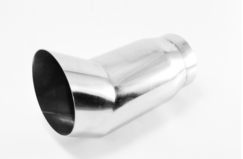3" en un tubo de cola de ángulo de 3,5"
