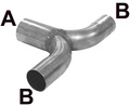 T-tubo 63,5x50,8 Inoxidable