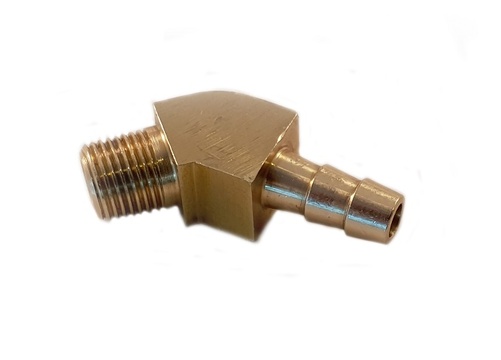 Adaptador de vacío 45 grados - 1/8" NPT - Conexión de Barb 6mm