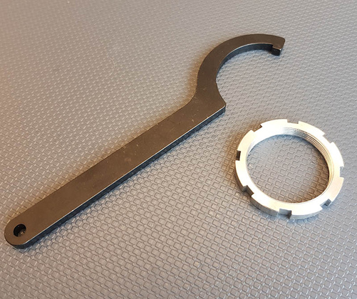 Tuerca de trinquete y llave de trinquete para cojinetes de expulsión (ajustable)