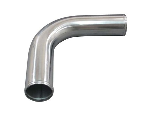 Tubo de aluminio de 90 ° 2,5" pulido
