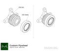PMC Flywheel Nissan RB - NISSAN 350Z Z33 370Z Z34/184MM 7.25" (P)