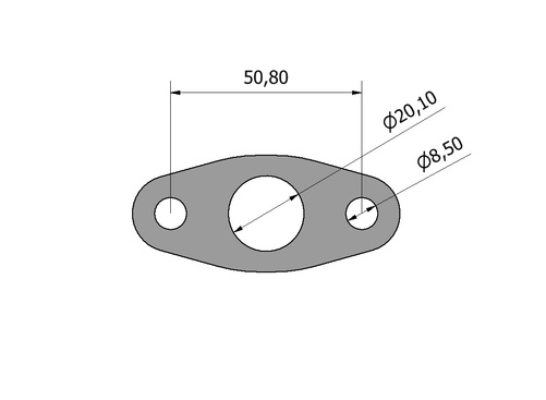 Brida de escape Mercedes OM605 - 10mm